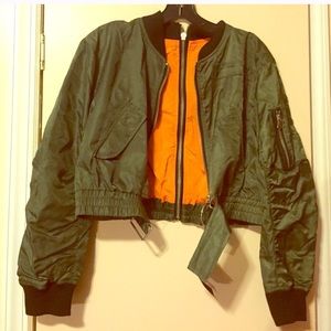 Zara cropped bomber Jacket